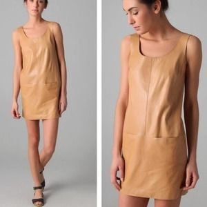 Vince Lamb Leather Dress